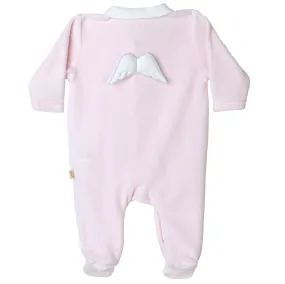 Pink Cotton Angel Footie