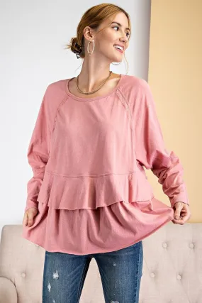 Pink Lace Detailing Tunic