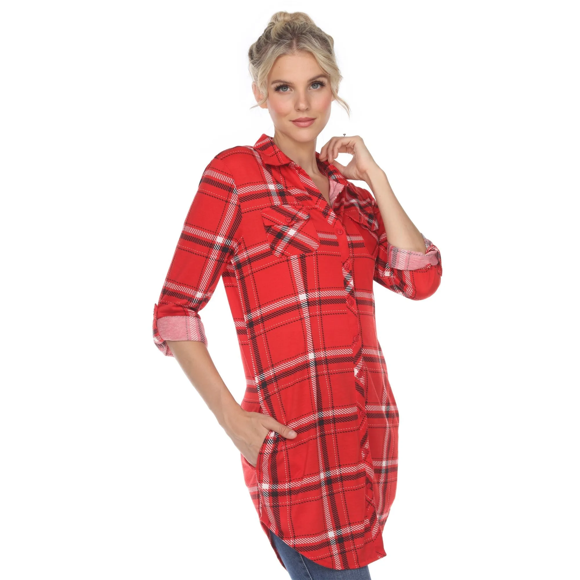 Plaid Tunic Shirt