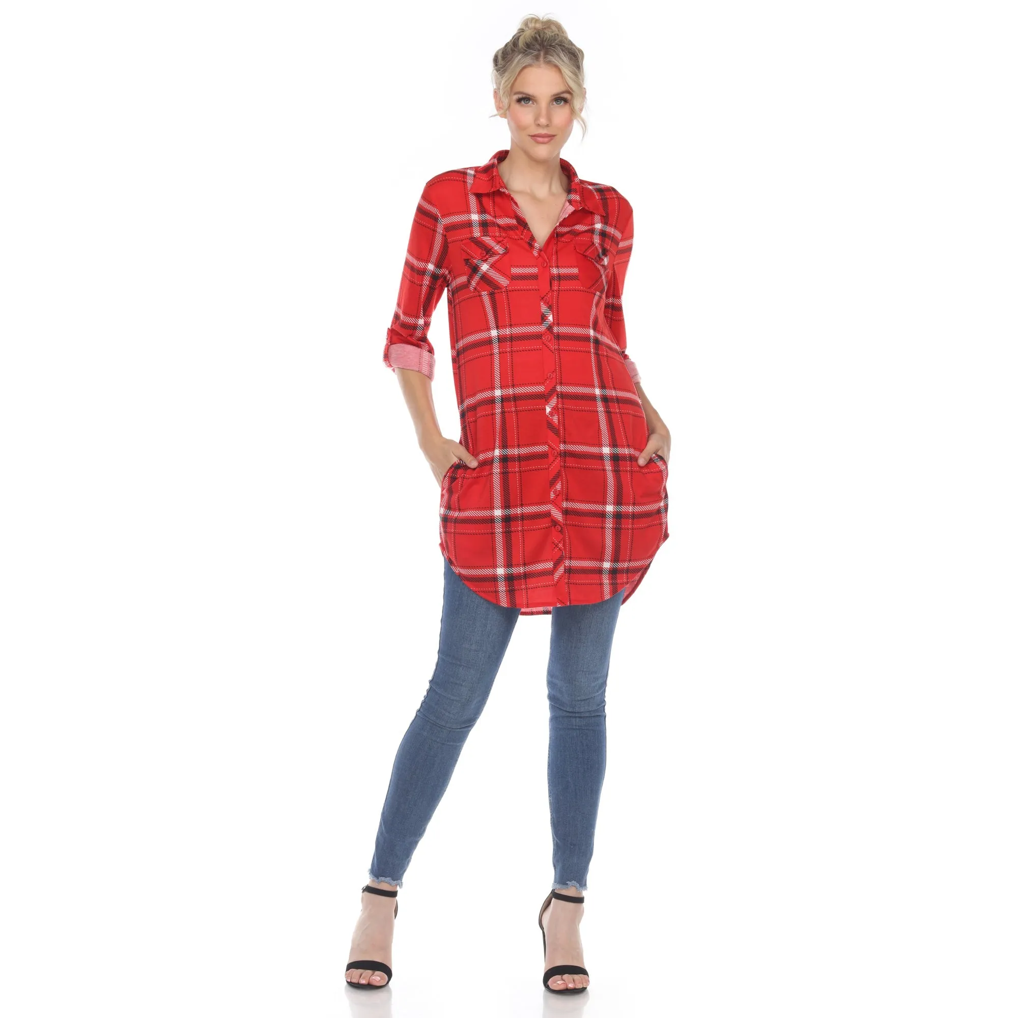 Plaid Tunic Shirt