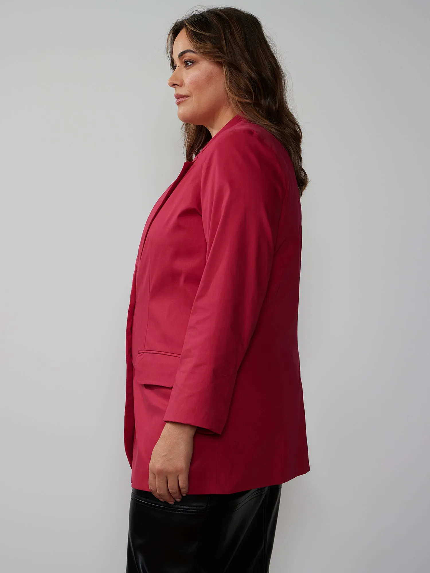 Plus Oversized 2-Button Blazer