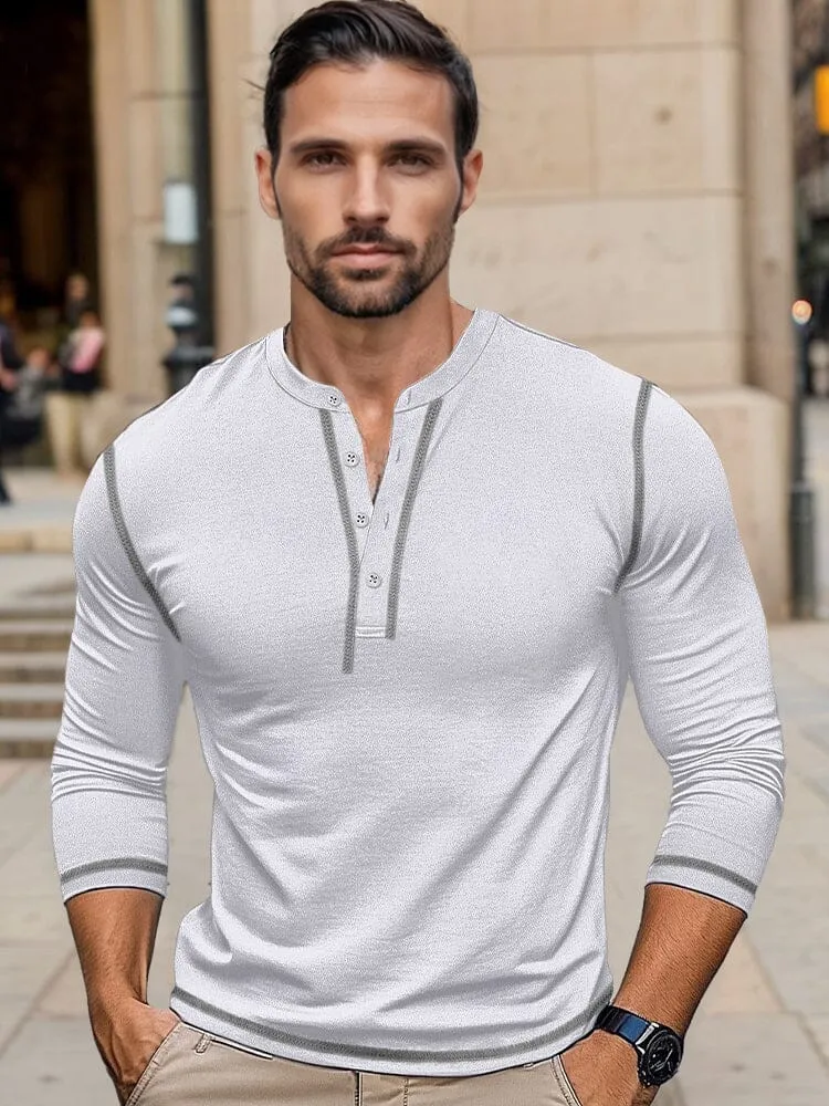 Regular Fit Cotton Henley Shirt