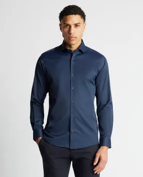 Remus Uomo Seville Tapered Fit Semi-Formal Shirt With Stretch - Navy