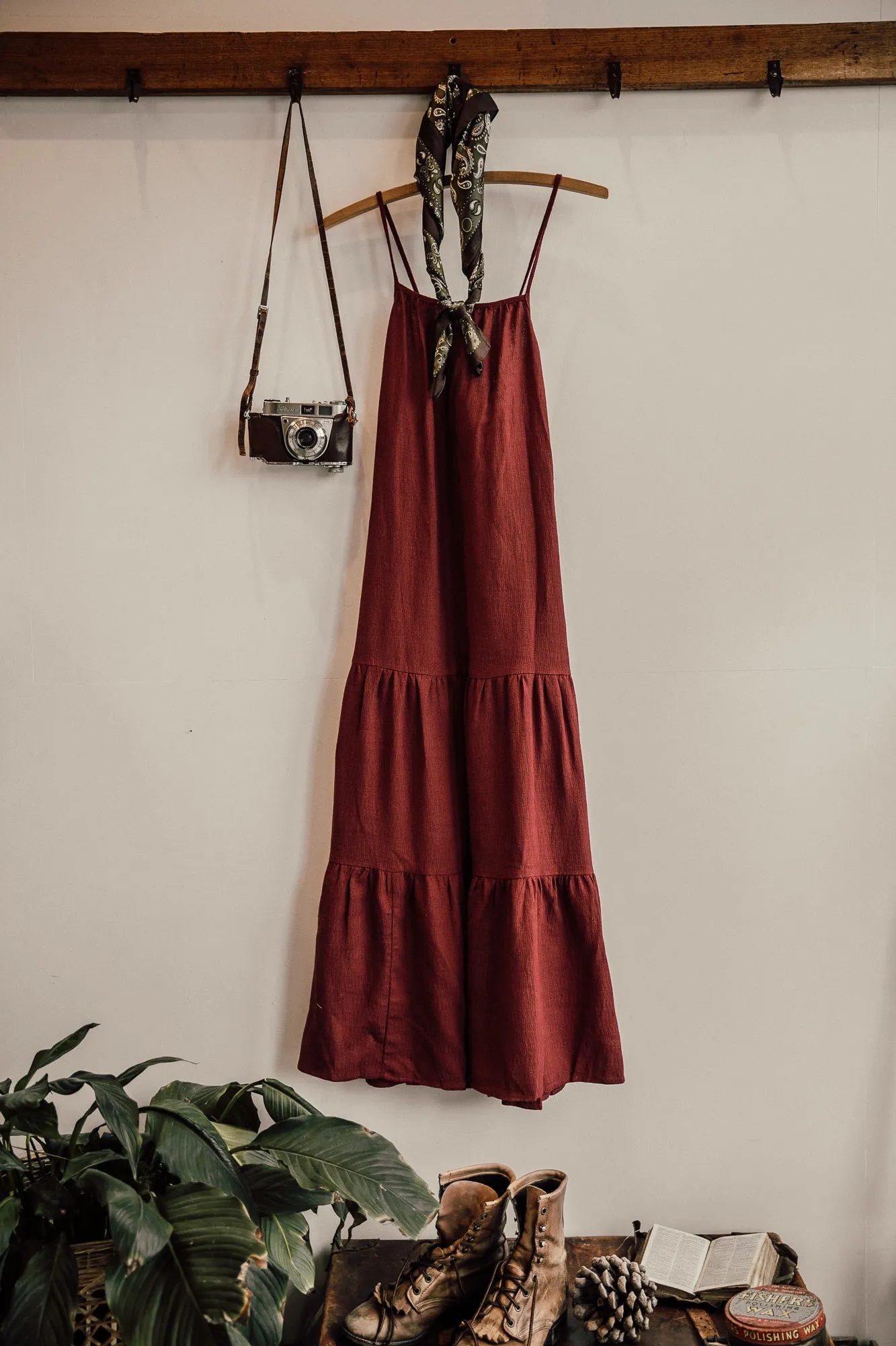 Rossana - Burgundy Dress