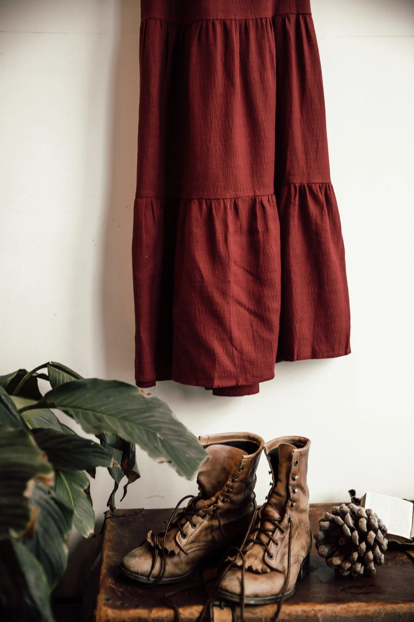 Rossana - Burgundy Dress