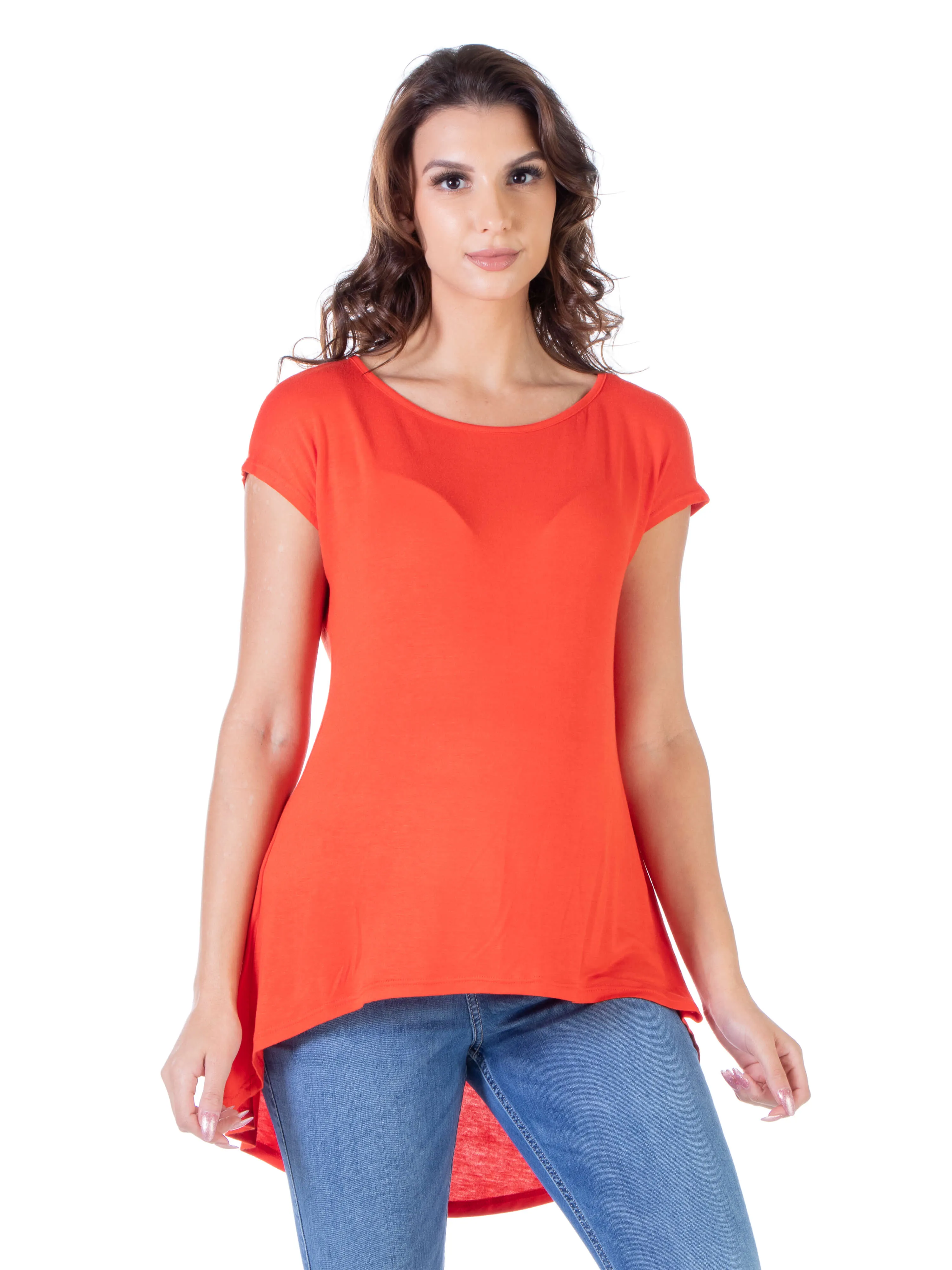 Scoop Neck High Low Maternity T Shirt