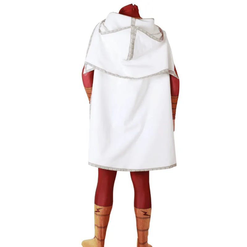 Shazam Billy Batson Captain Cloak Jumpsuit Cosplay Costume