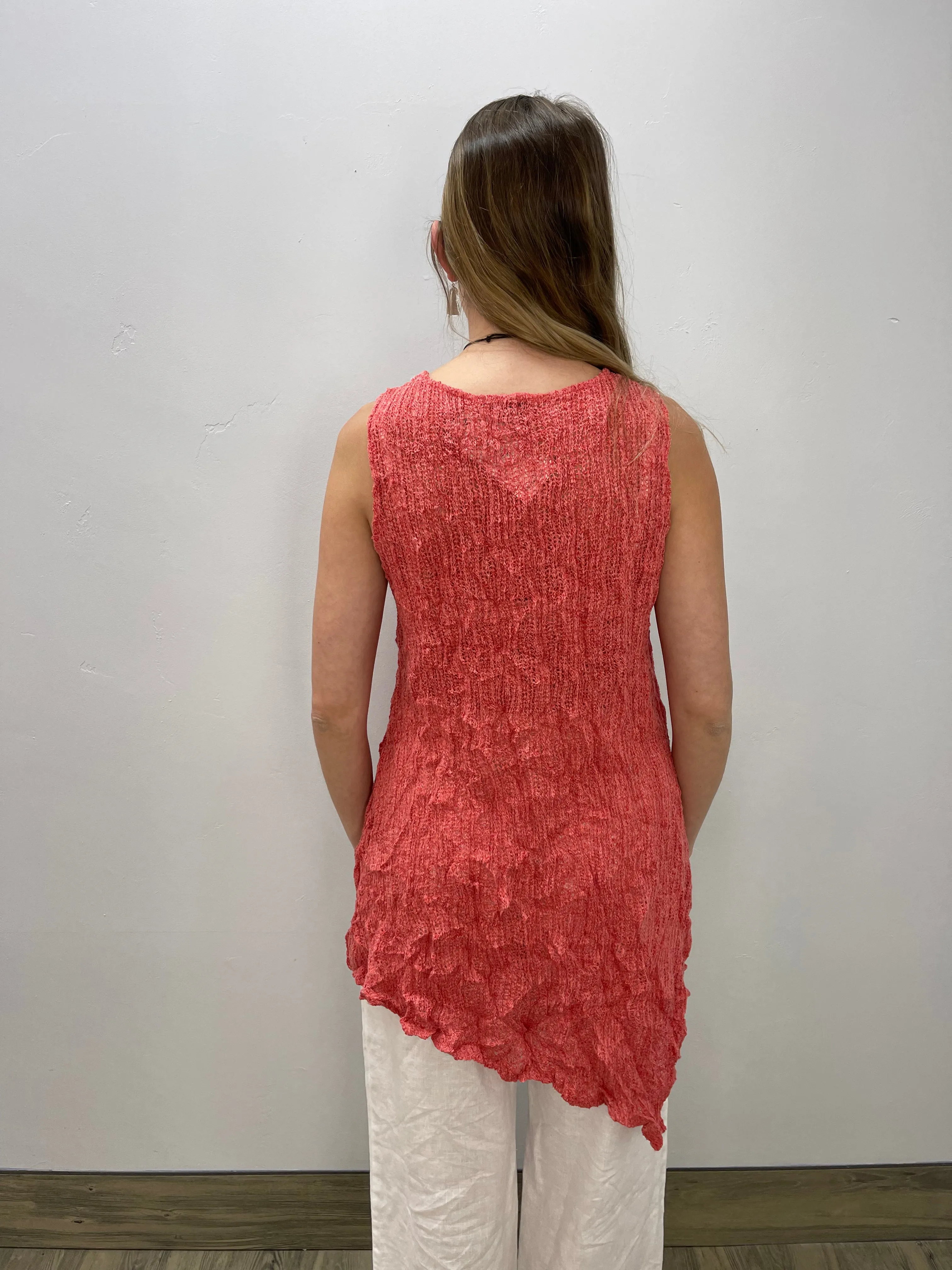 Sleeveless Geranium Luna Knit Tunic