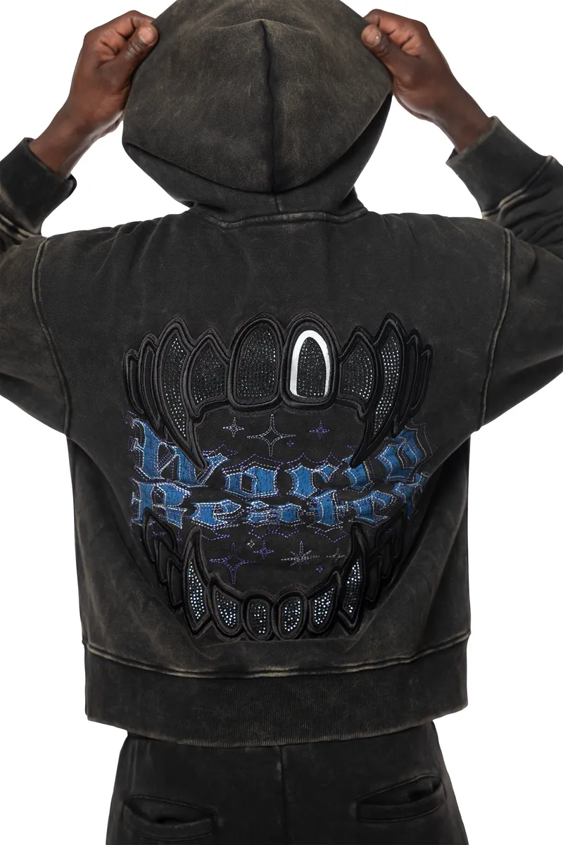 Smoke Rise Men's Rhinestone Dystopia Hoodie Sweatshirt