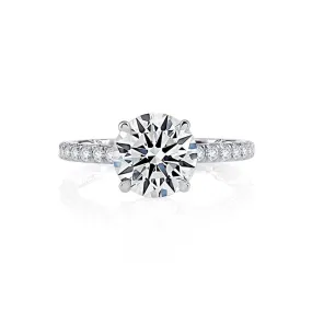 Statement Round Quilted Diamond Engagement Ring