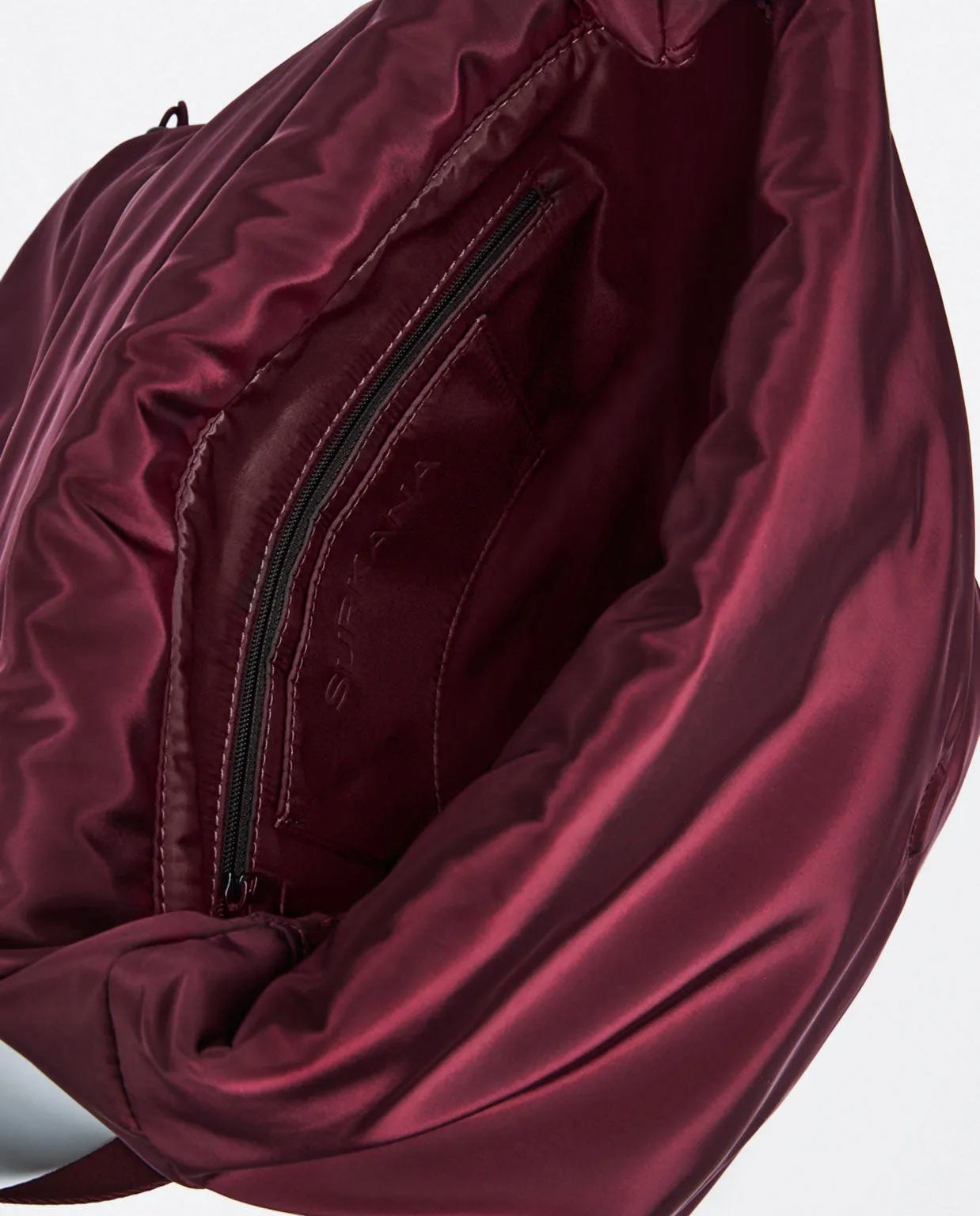 Surkana backpack in quilted nylon maroon