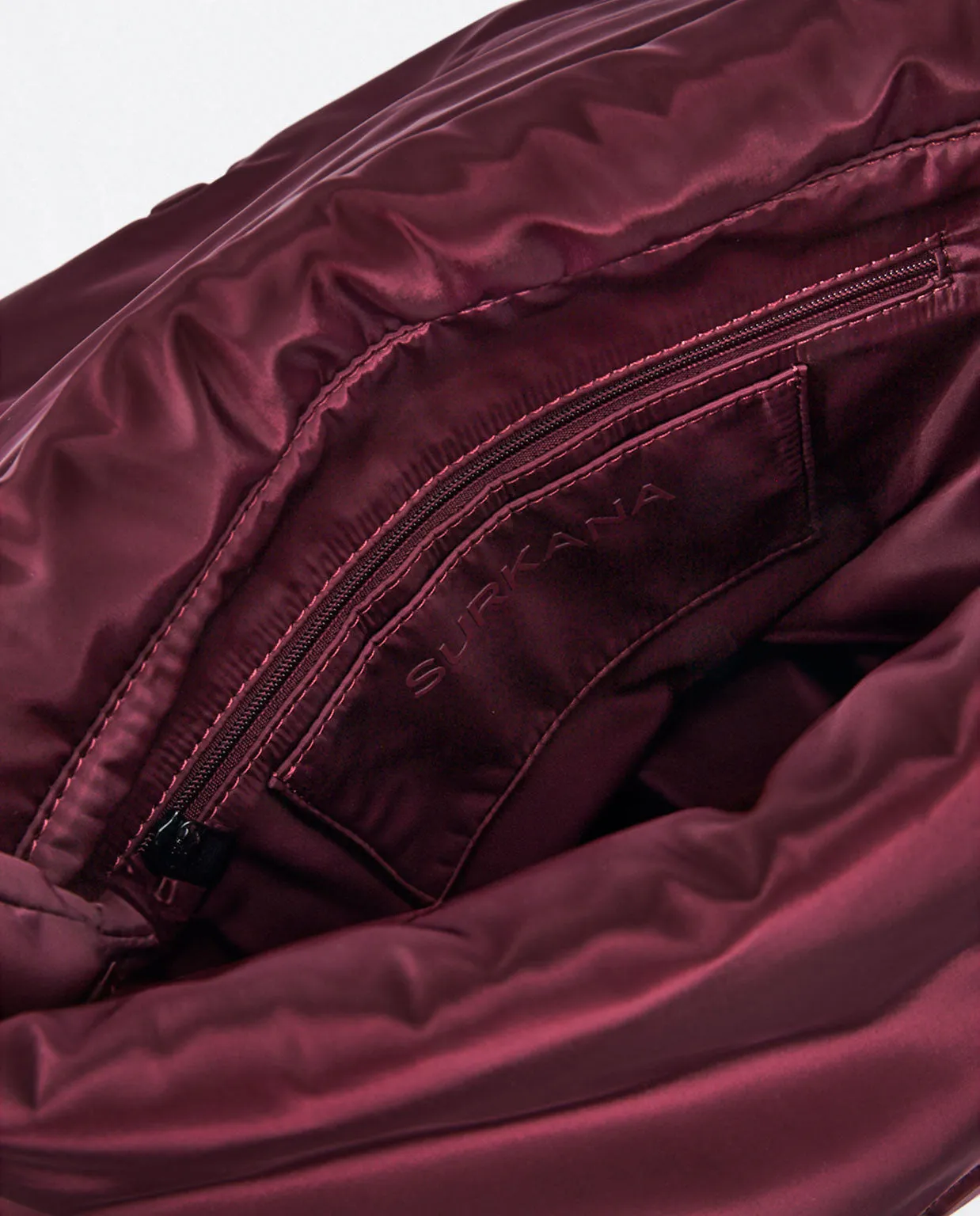 Surkana backpack in quilted nylon maroon