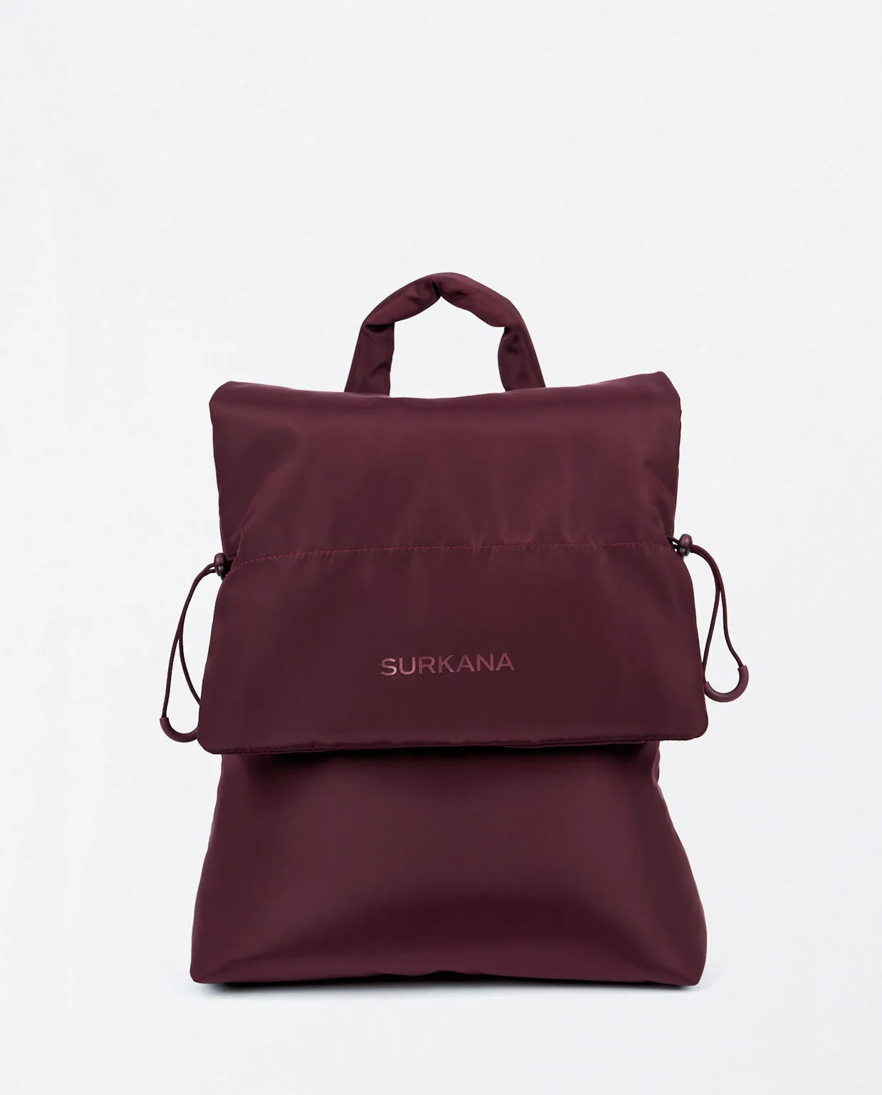 Surkana backpack in quilted nylon maroon