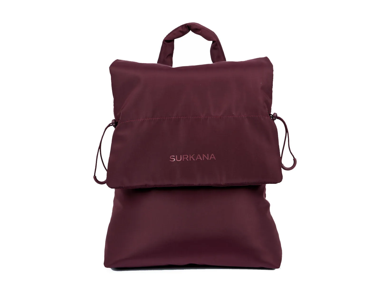 Surkana backpack in quilted nylon maroon