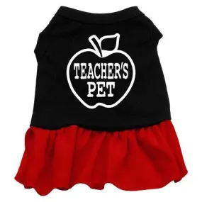 Teachers Pet Screen Print Dress Black with Red Lg (14)