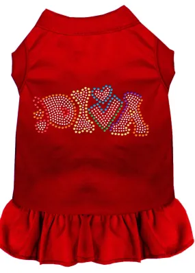 Technicolor Diva Rhinestone Pet Dress Red Med (12)