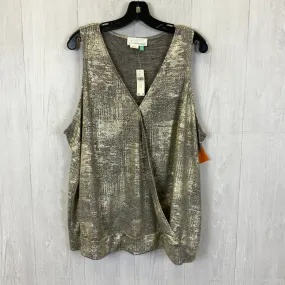 Tunic Sleeveless By Anthropologie In Gold & Grey, Size: 3x