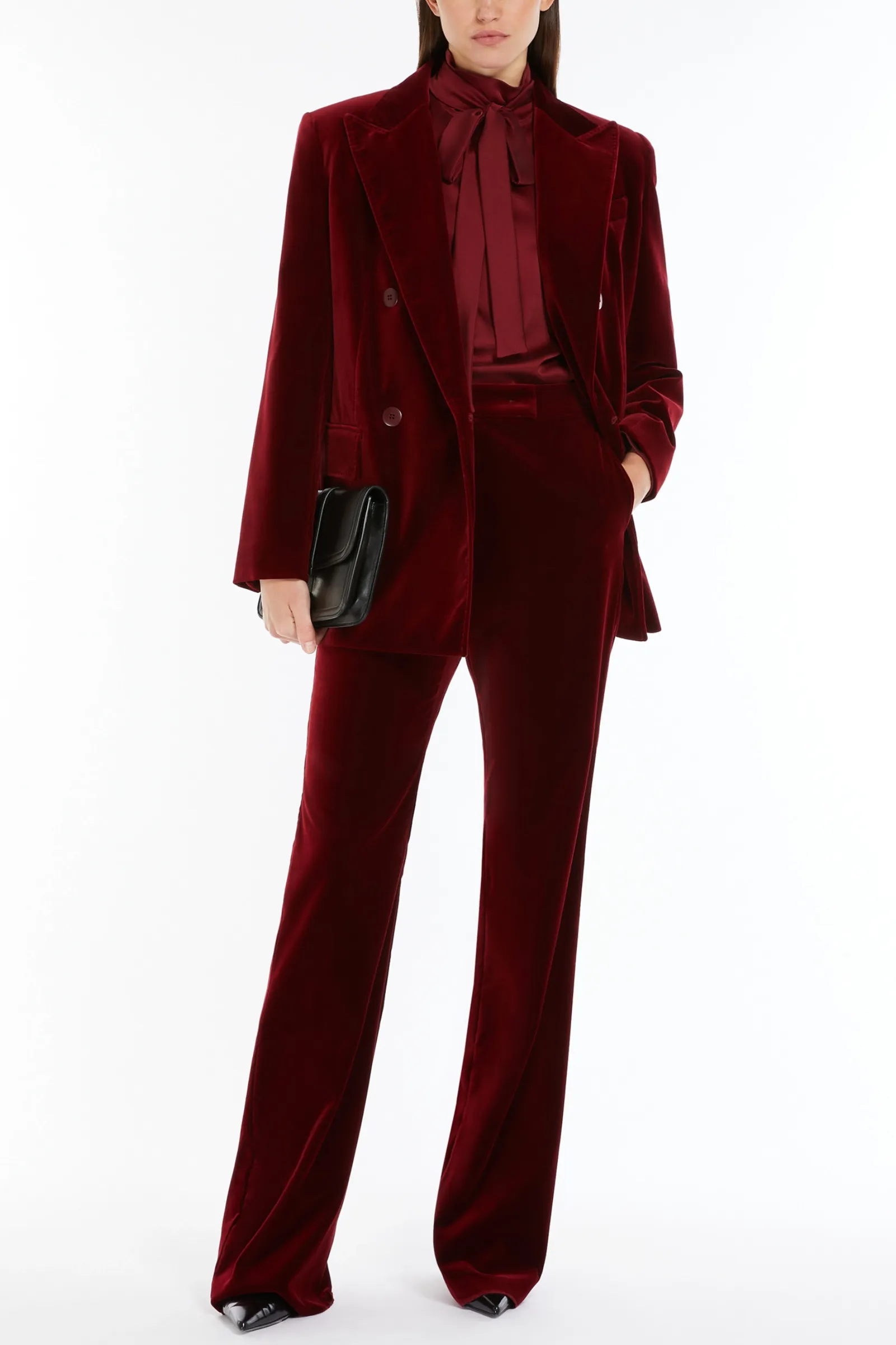 Velvet Tuxedo Blazer and Trousers Set