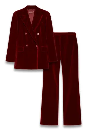 Velvet Tuxedo Blazer and Trousers Set