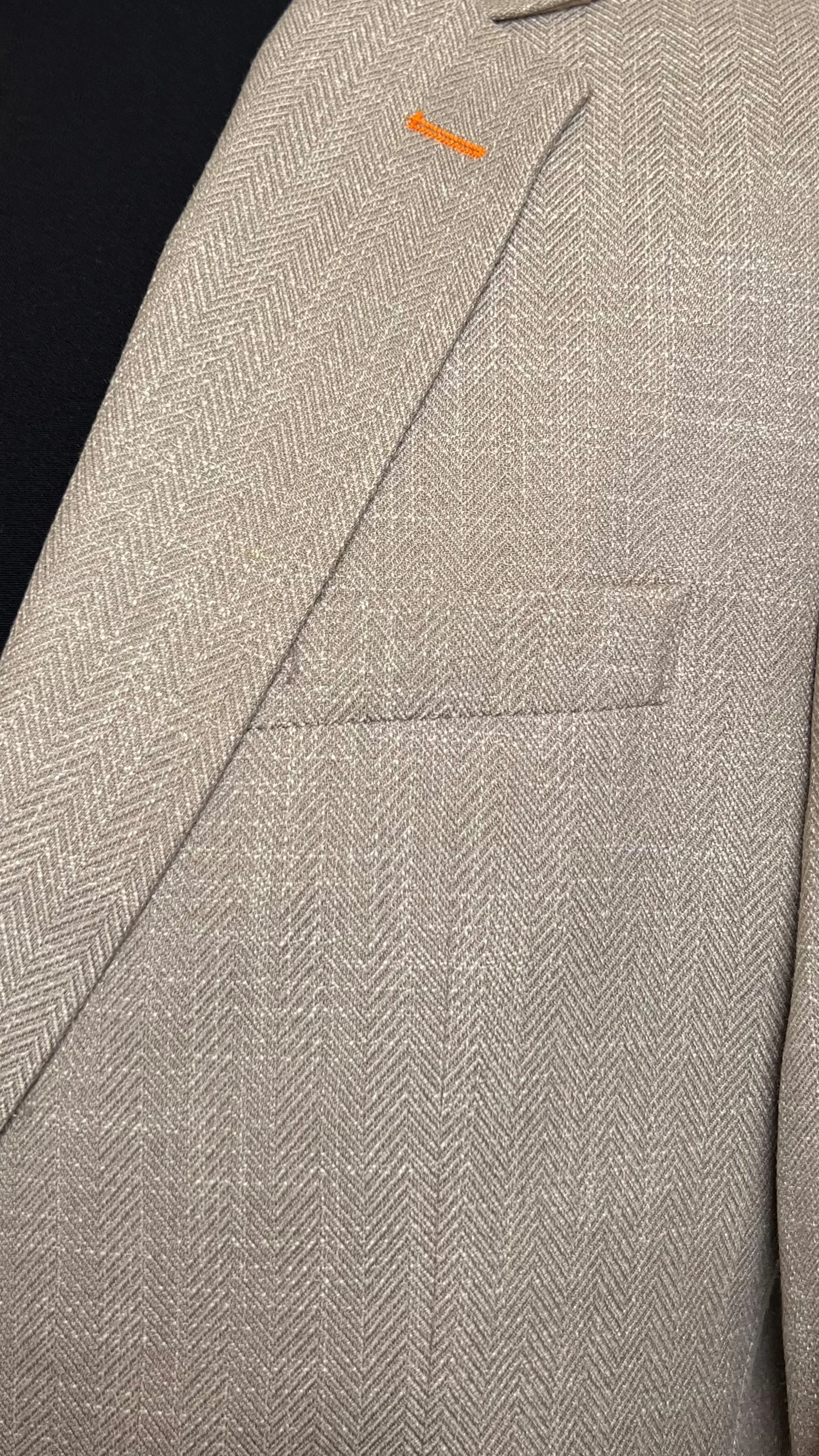 Vercini Modern Classic Taupe Wave Men's Blazer