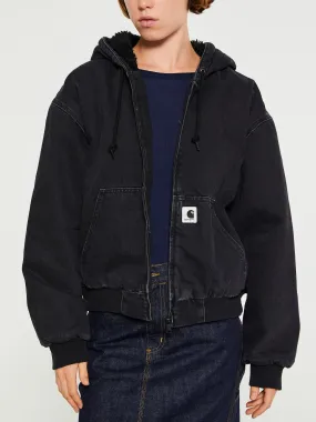 W' OG Active Jacket in Black Stone Washed