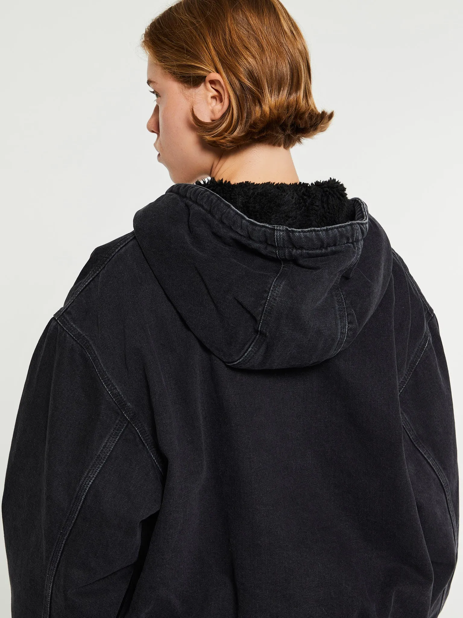 W' OG Active Jacket in Black Stone Washed