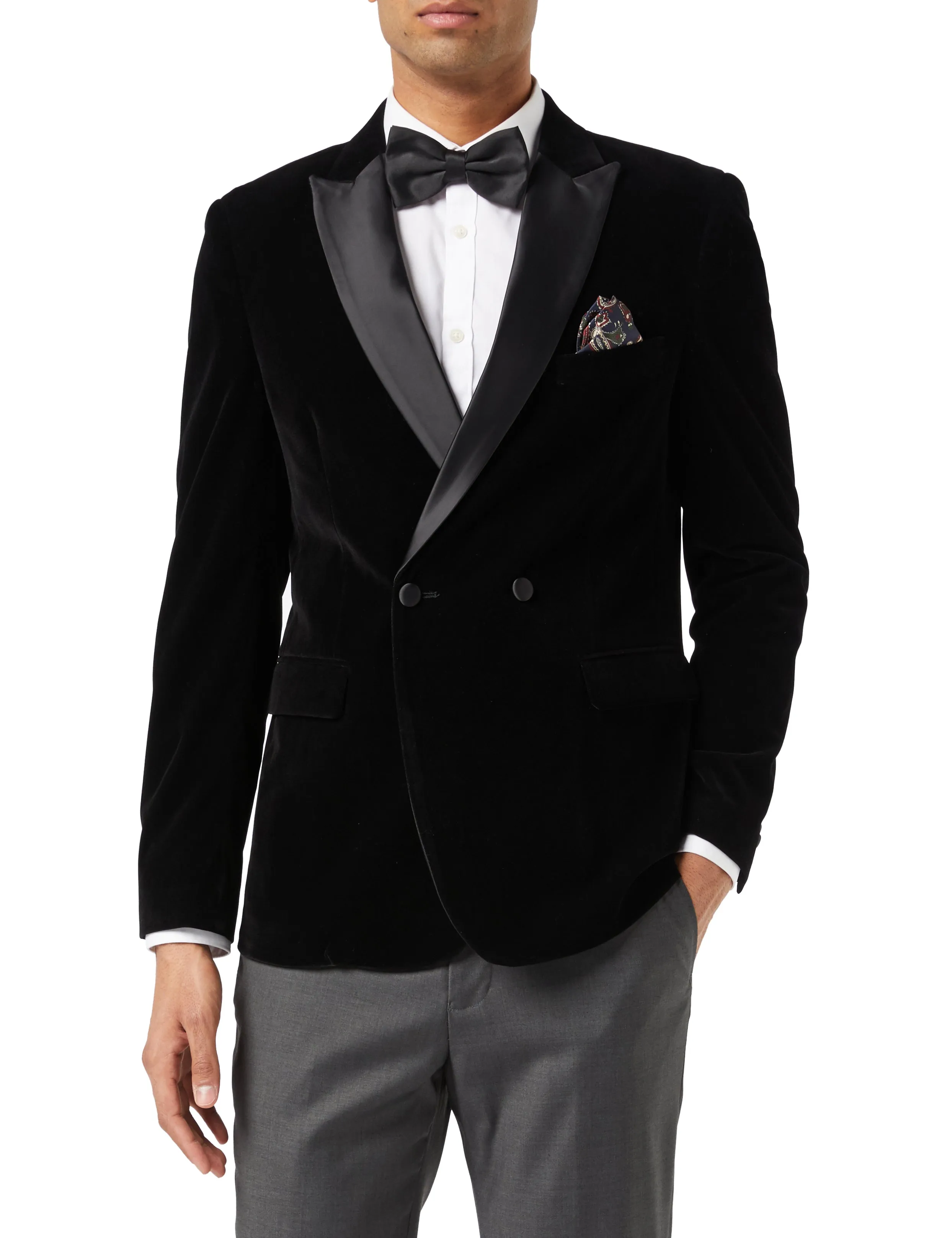 WILLS - Black Soft Velvet Dinner Jacket