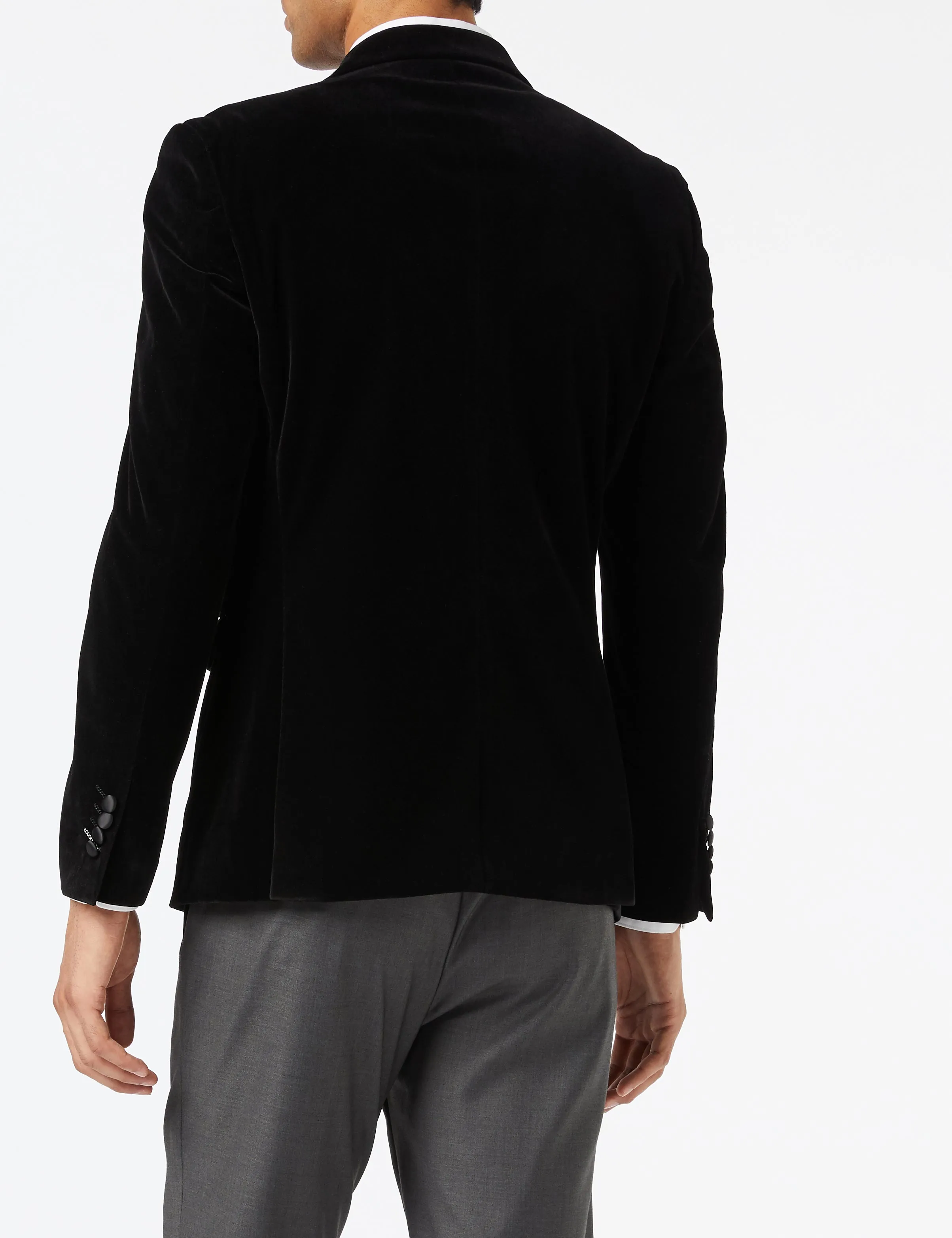 WILLS - Black Soft Velvet Dinner Jacket