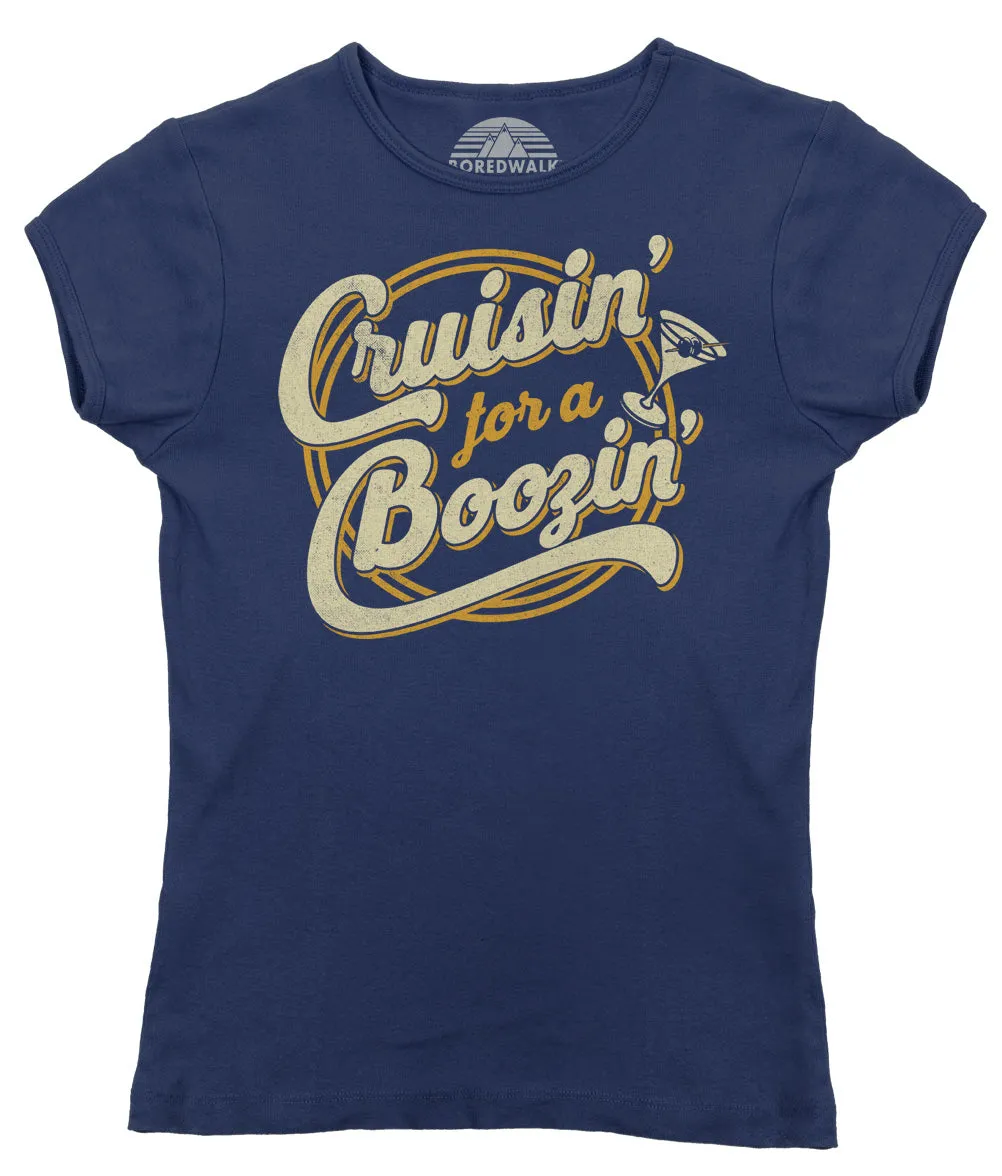 Women's Cruisin for a Boozin T-Shirt - Funny Drinking Shirt