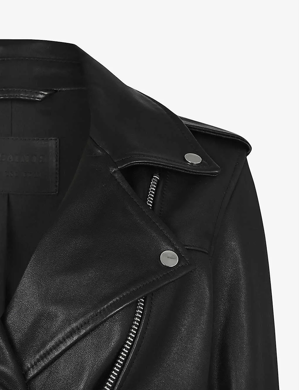 Women’s Genuine Sheepskin Black Leather Biker Jacket