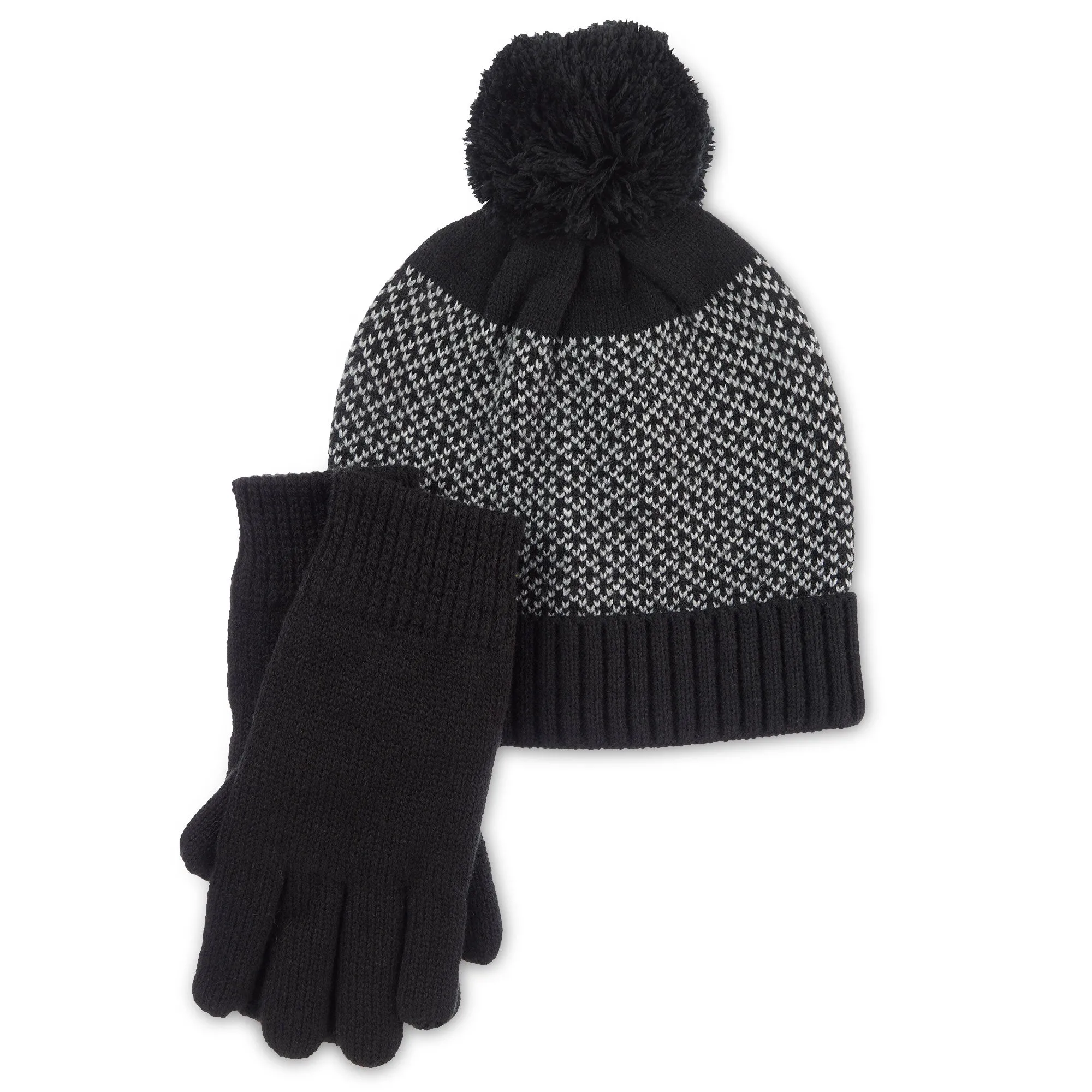 Women's Knit Glove and Knit Hat Gift Set