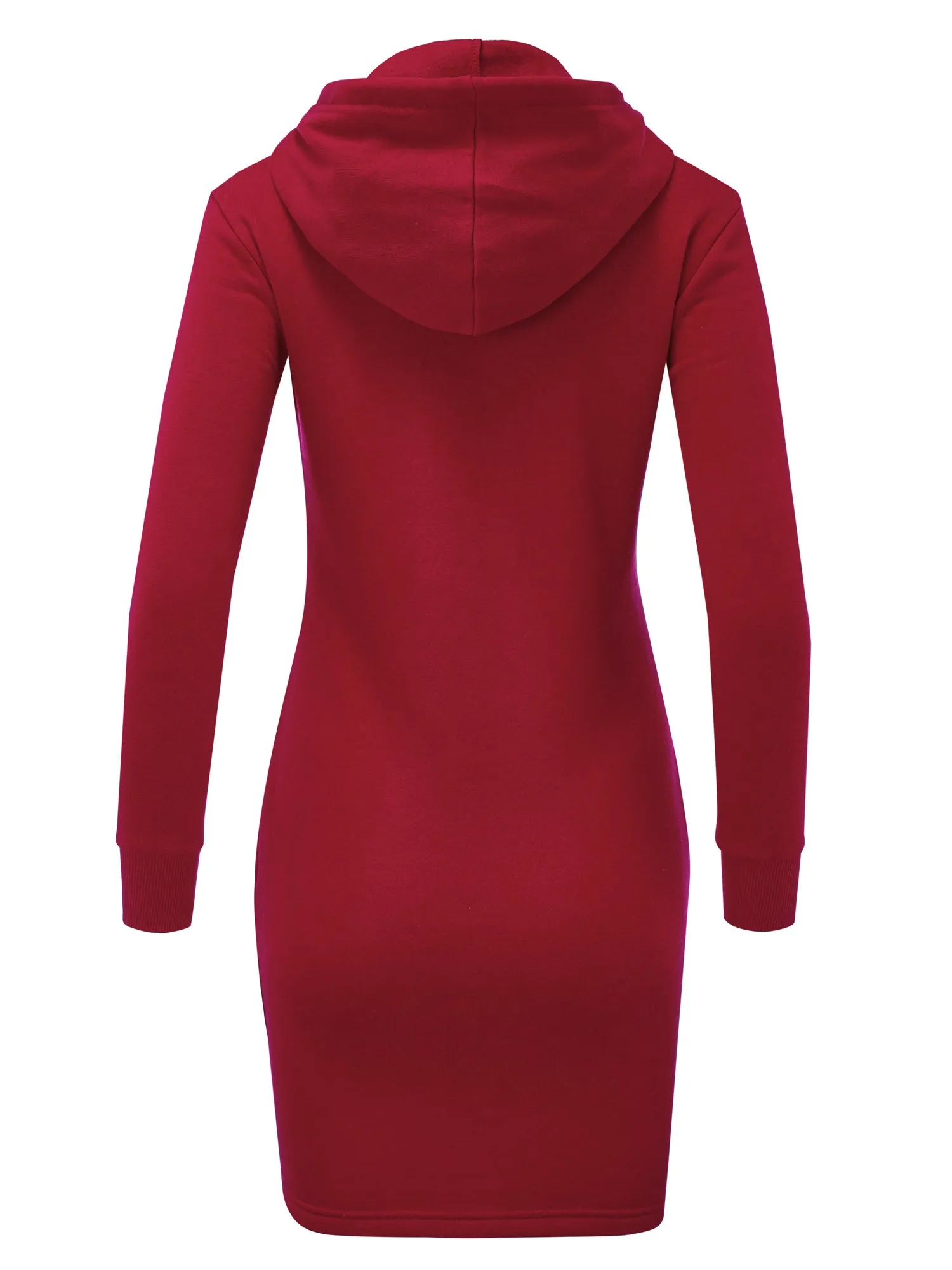 Women's Slim Fit Long Sleeve Fleece Sweater Dress (FWD1151)