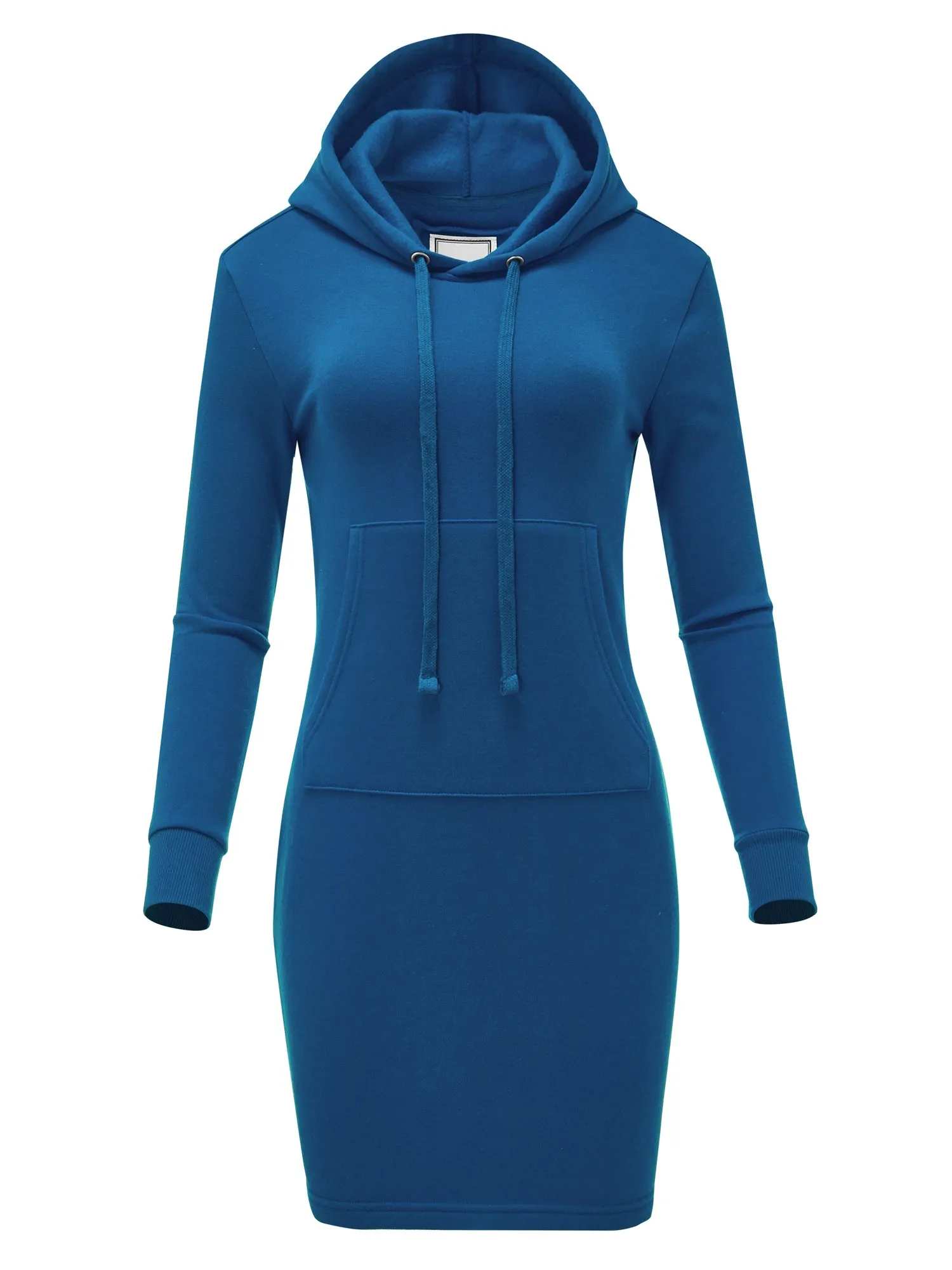 Women's Slim Fit Long Sleeve Fleece Sweater Dress (FWD1151)