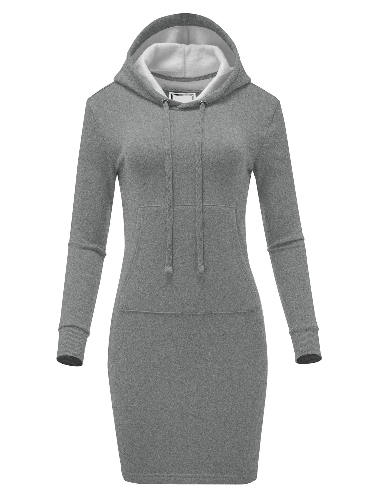 Women's Slim Fit Long Sleeve Fleece Sweater Dress (FWD1151)