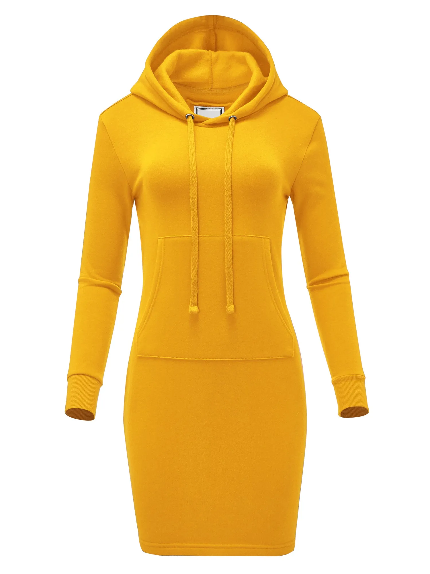 Women's Slim Fit Long Sleeve Fleece Sweater Dress (FWD1151)