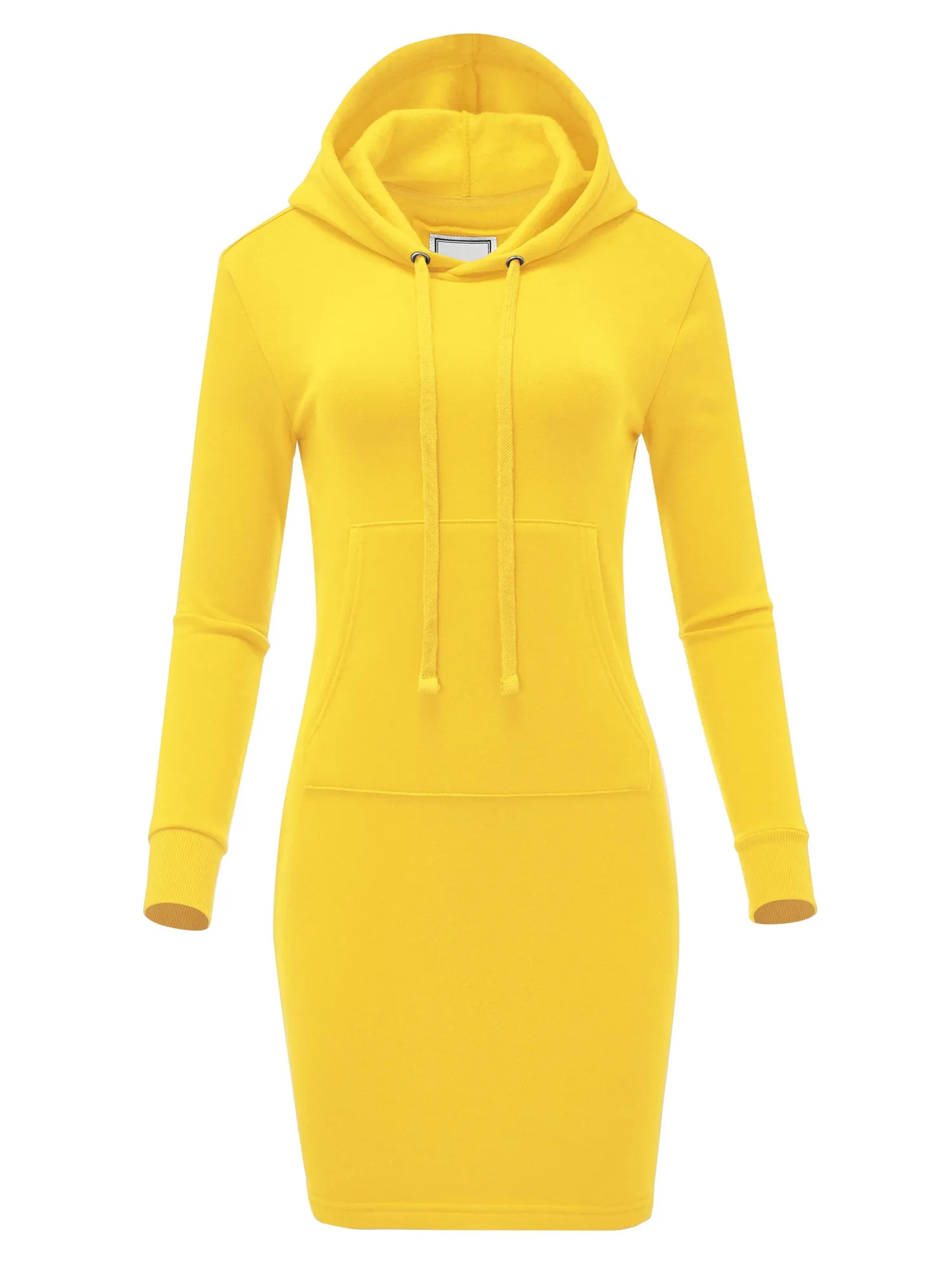 Women's Slim Fit Long Sleeve Fleece Sweater Dress (FWD1151)