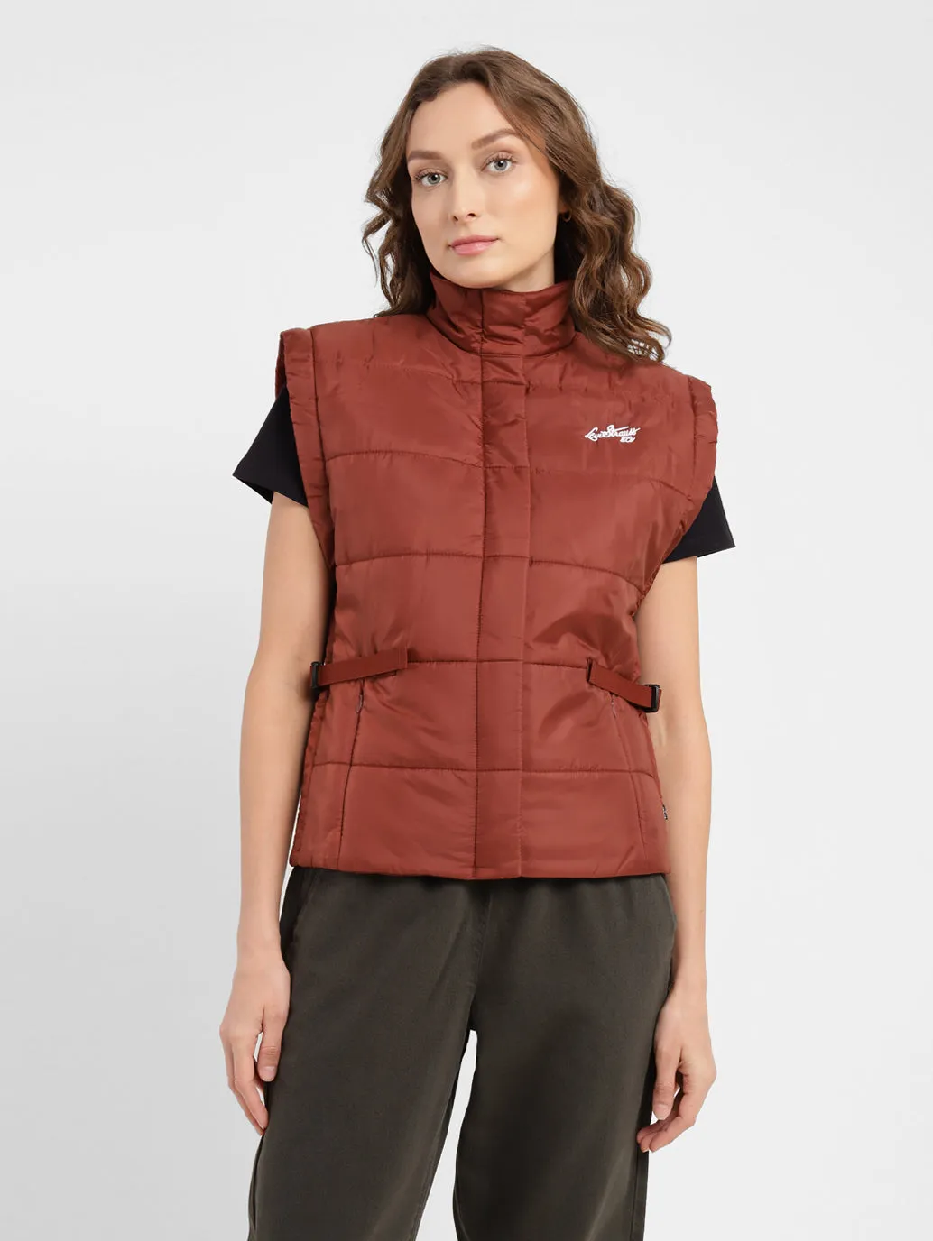 Women's Solid High Neck Jackets