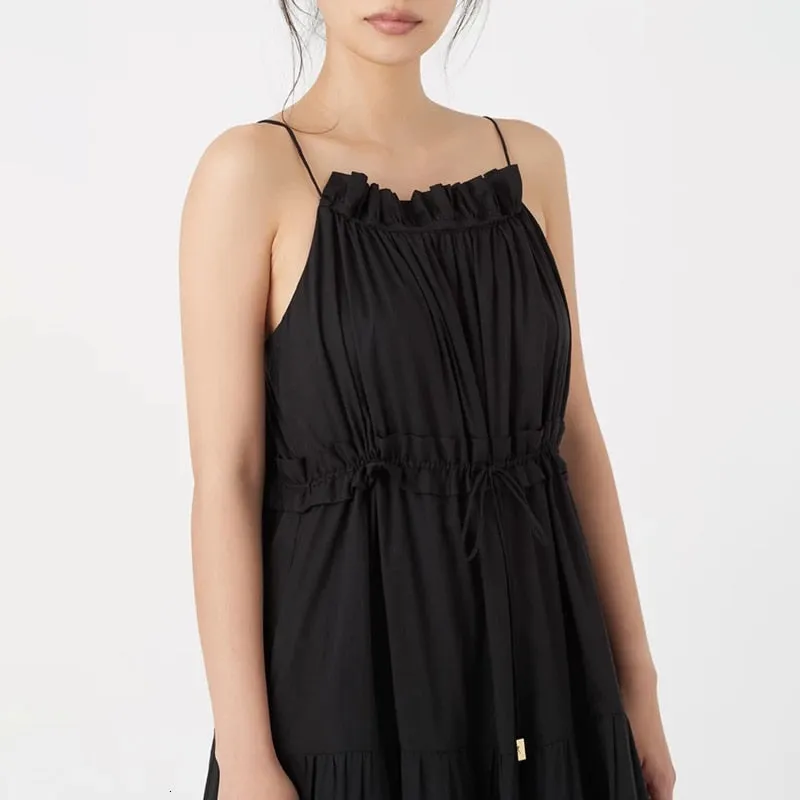 Women's Summer Loose High-Waist Long Dress With Ruffles