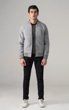 Wool Blend Bomber Jacket grey