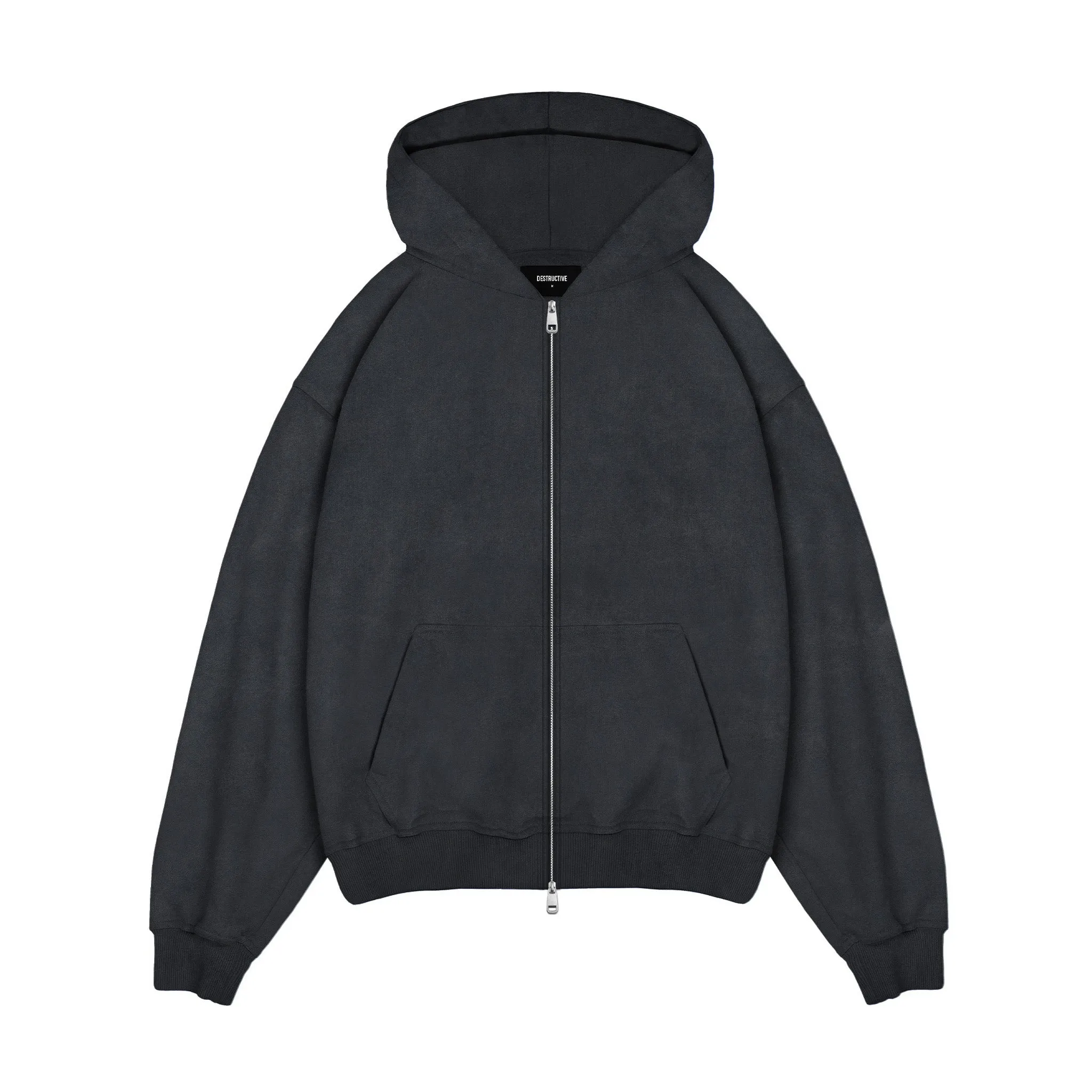 Zip Hoodie - Vintage Black